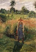 Camille Pissarro The Gardener,Afternoon Sun,Eragny Sweden oil painting artist